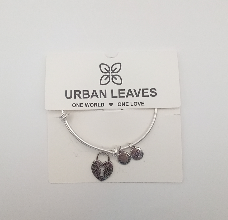 URBAN LEAVES ULSY005VS Bracelet Charm Silver Metal Bangle Vintage Silver Women - Image 1