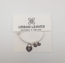 URBAN LEAVES ULSY005VS Bracelet Charm Silver Metal Bangle Vintage Silver Women - Image 1