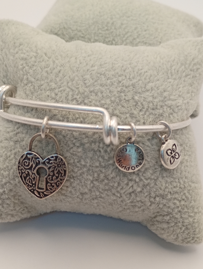URBAN LEAVES ULSY005VS Bracelet Charm Silver Metal Bangle Vintage Silver Women - Image 4