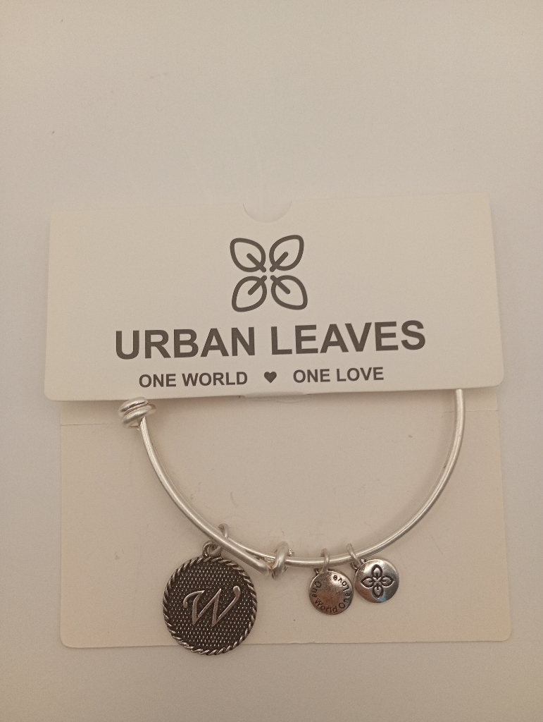 Urban Leaves ULIN023VS Bracelet Bangle Silver Metal Bangle Letter W Vintage Silver Women - Image 2