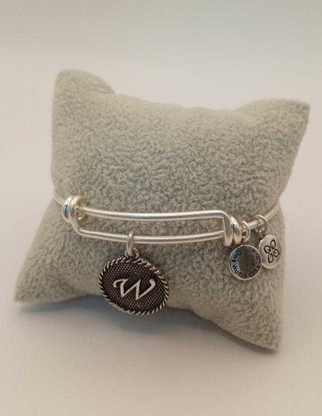 Urban Leaves ULIN023VS Bracelet Bangle Silver Metal Bangle Letter W Vintage Silver Women - Image 3