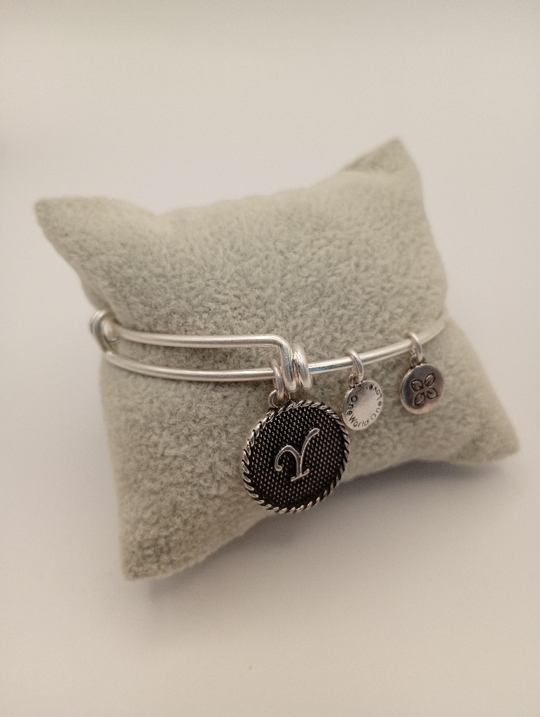 URBAN LEAVES ULIN025VS Bracelet Charm Letter Y Silver Metal Bangle Silver Unisex - Image 2