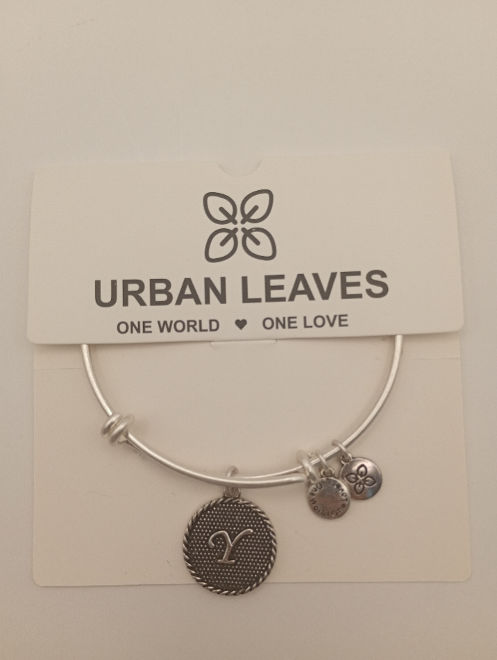 URBAN LEAVES ULIN025VS Bracelet Charm Letter Y Silver Metal Bangle Silver Unisex - Image 5