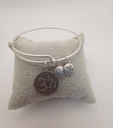Urban Leaves ULBE004VS Bracelet Bangle Silver Metal Bangle OM Charm Vintage Silver Unisex - Image 6