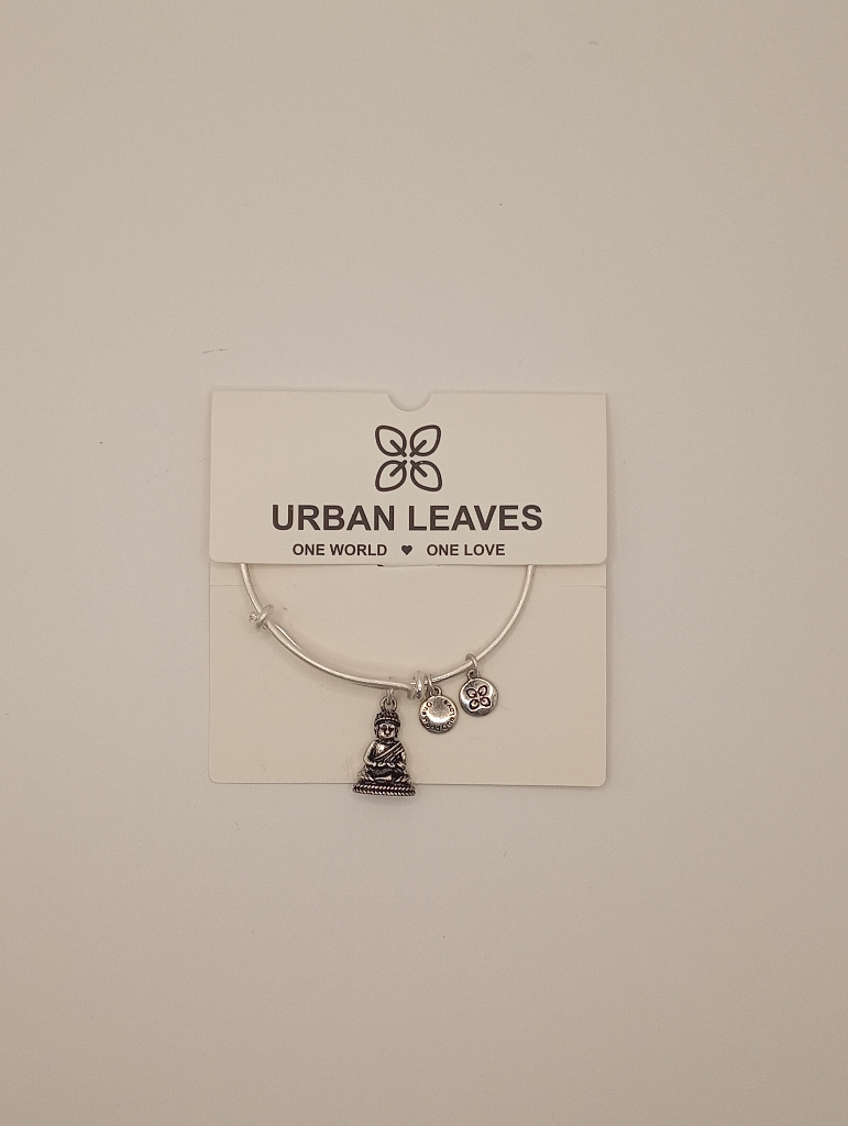 Urban Leaves ULBE003VS Bracelet Bangle Silver Metal Bangle Buddha Silver-tone Unisex - Image 1