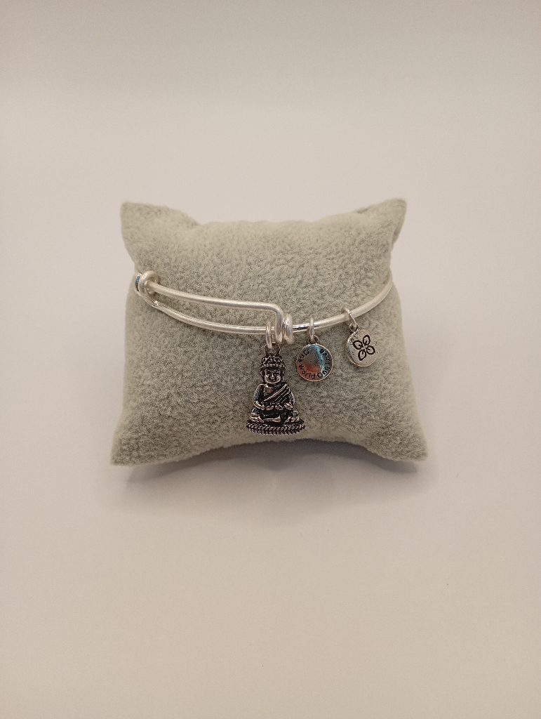 Urban Leaves ULBE003VS Bracelet Bangle Silver Metal Bangle Buddha Silver-tone Unisex - Image 3