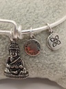 Urban Leaves ULBE003VS Bracelet Bangle Silver Metal Bangle Buddha Silver-tone Unisex - Image 4