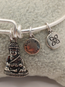 Urban Leaves ULBE003VS Bracelet Bangle Silver Metal Bangle Buddha Silver-tone Unisex - Image 4