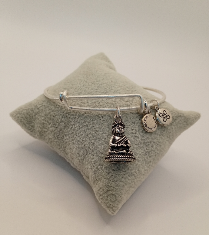 Urban Leaves ULBE003VS Bracelet Bangle Silver Metal Bangle Buddha Silver-tone Unisex - Image 5
