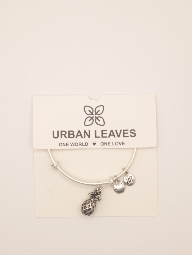Urban Leaves ULFR001VS Bracelet Charm, Bangle Silver Metal Bangle Pineapple Vintage Silver Women - Image 1