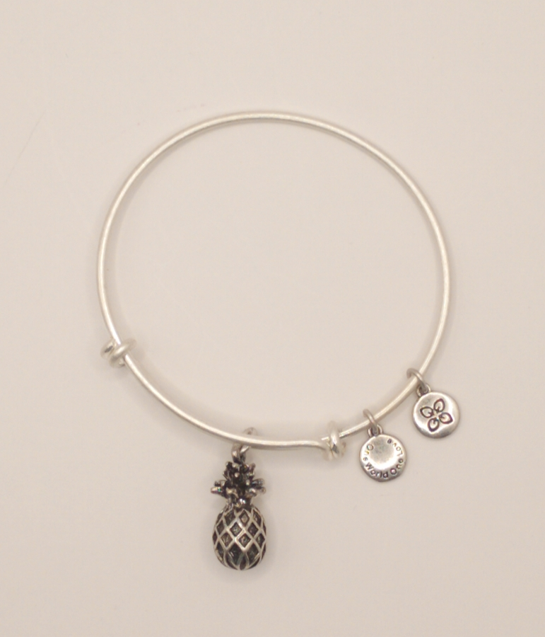 Urban Leaves ULFR001VS Bracelet Charm, Bangle Silver Metal Bangle Pineapple Vintage Silver Women - Image 2