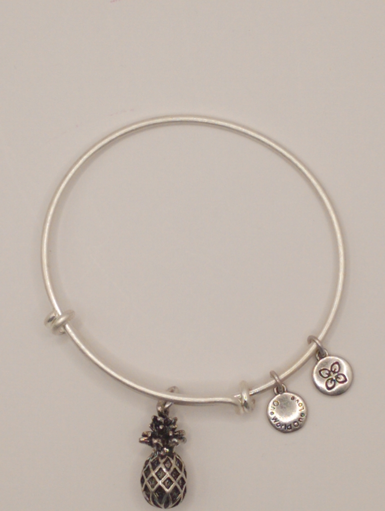 Urban Leaves ULFR001VS Bracelet Charm, Bangle Silver Metal Bangle Pineapple Vintage Silver Women - Image 3