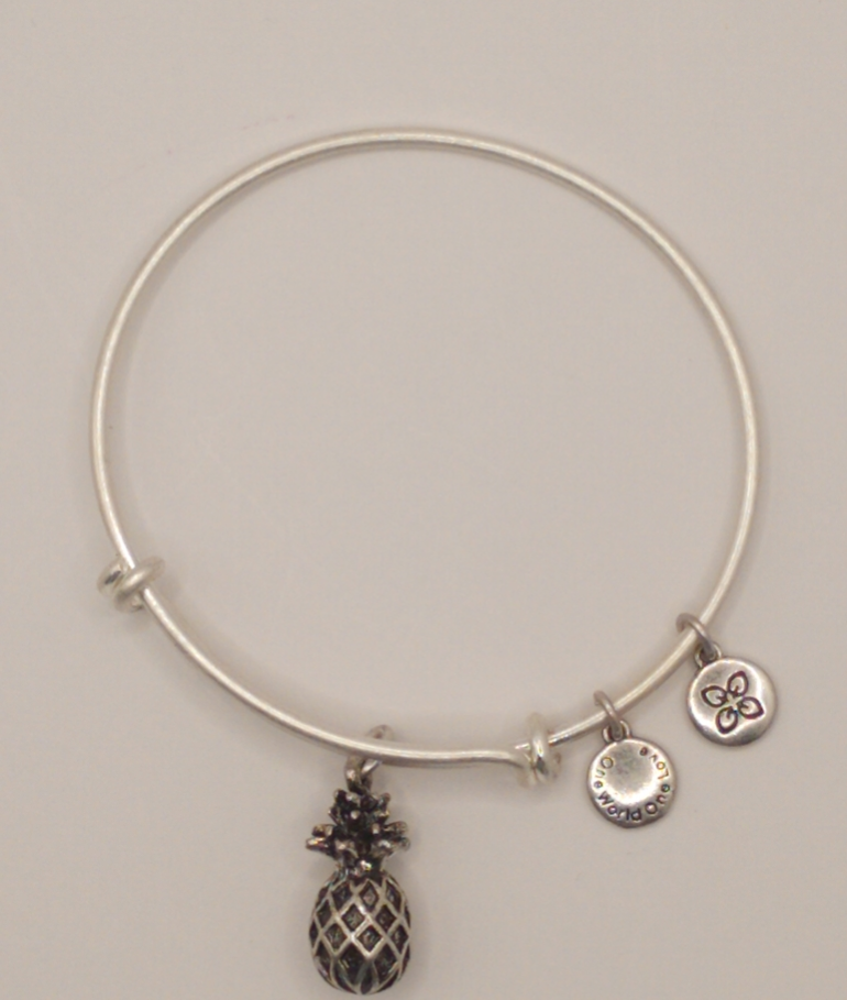 Urban Leaves ULFR001VS Bracelet Charm, Bangle Silver Metal Bangle Pineapple Vintage Silver Women - Image 3