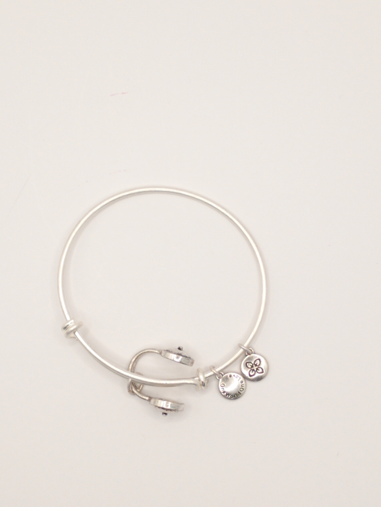 Urban Leaves ULUS002VS Bracelet Charm Bangle Silver Metal Bangle Headphones Vintage Silver Unisex - Image 2