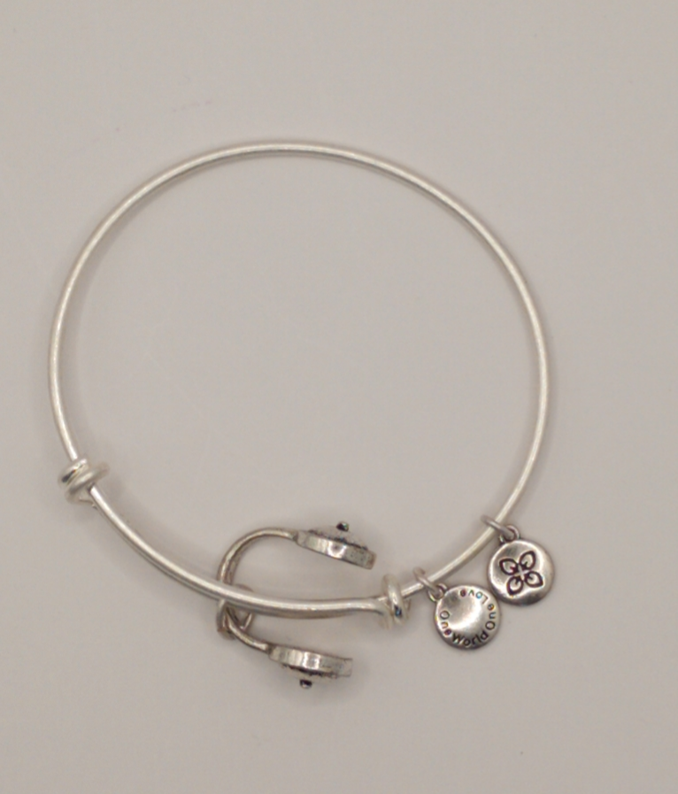 Urban Leaves ULUS002VS Bracelet Charm Bangle Silver Metal Bangle Headphones Vintage Silver Unisex - Image 3