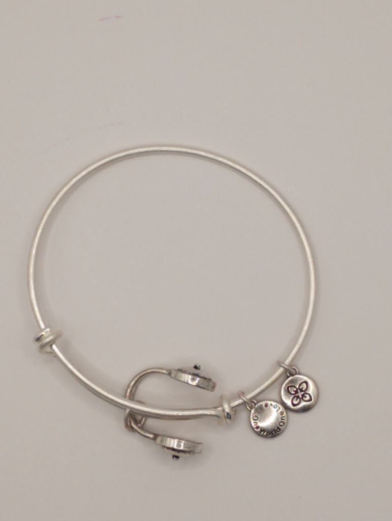 Urban Leaves ULUS002VS Bracelet Charm Bangle Silver Metal Bangle Headphones Vintage Silver Unisex - Image 3