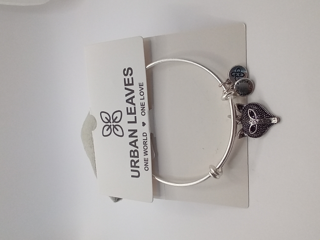 Urban Leaves ULNA002VS Bracelet Charm, Bangle Silver Metal Bangle Pandamask Vintage Silver Unisex - Image 1