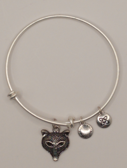 Urban Leaves ULNA002VS Bracelet Charm, Bangle Silver Metal Bangle Pandamask Vintage Silver Unisex - Image 2