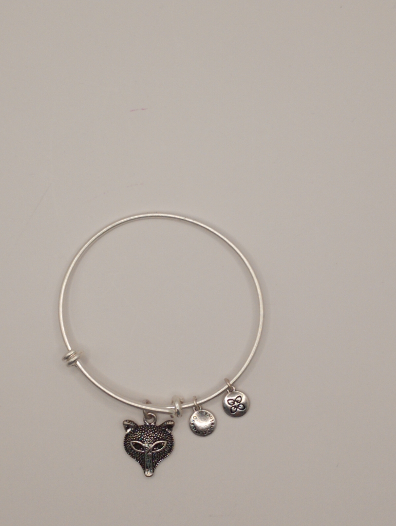 Urban Leaves ULNA002VS Bracelet Charm, Bangle Silver Metal Bangle Pandamask Vintage Silver Unisex - Image 2
