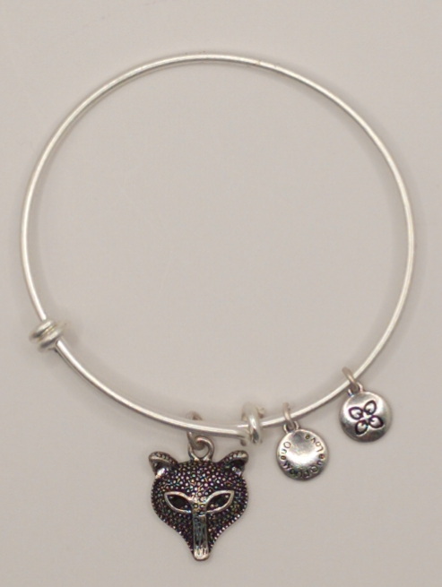 Urban Leaves ULNA002VS Bracelet Charm, Bangle Silver Metal Bangle Pandamask Vintage Silver Unisex - Image 3