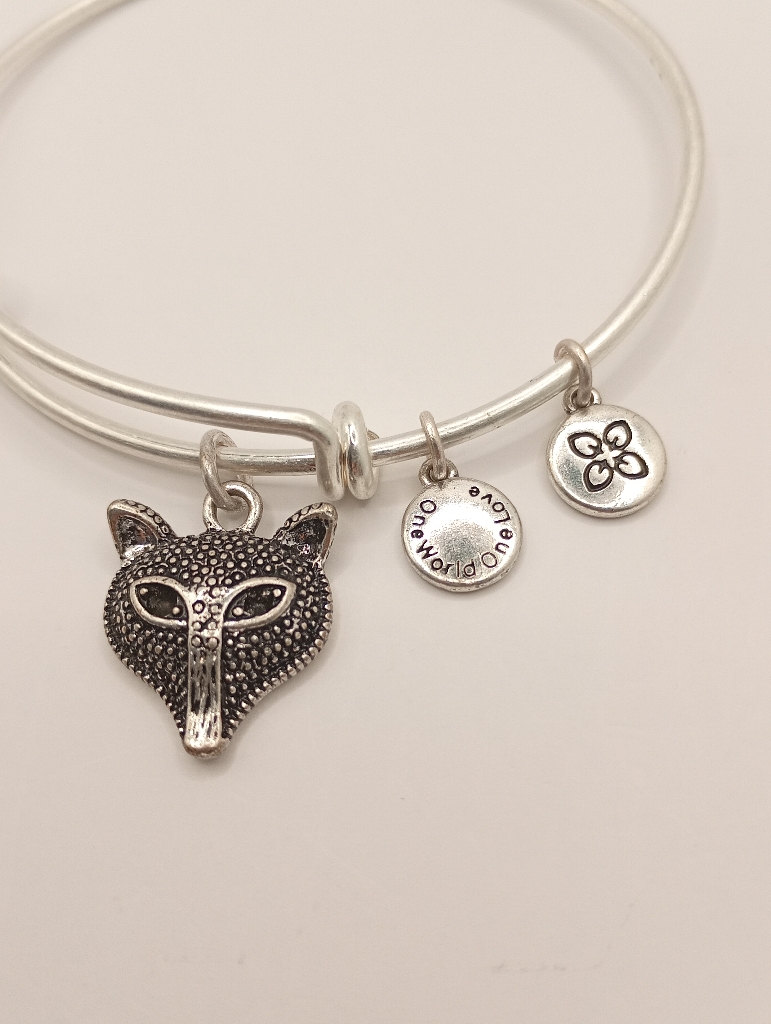 Urban Leaves ULNA002VS Bracelet Charm, Bangle Silver Metal Bangle Pandamask Vintage Silver Unisex - Image 4