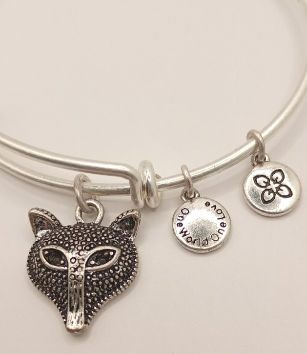Urban Leaves ULNA002VS Bracelet Charm, Bangle Silver Metal Bangle Pandamask Vintage Silver Unisex - Image 4