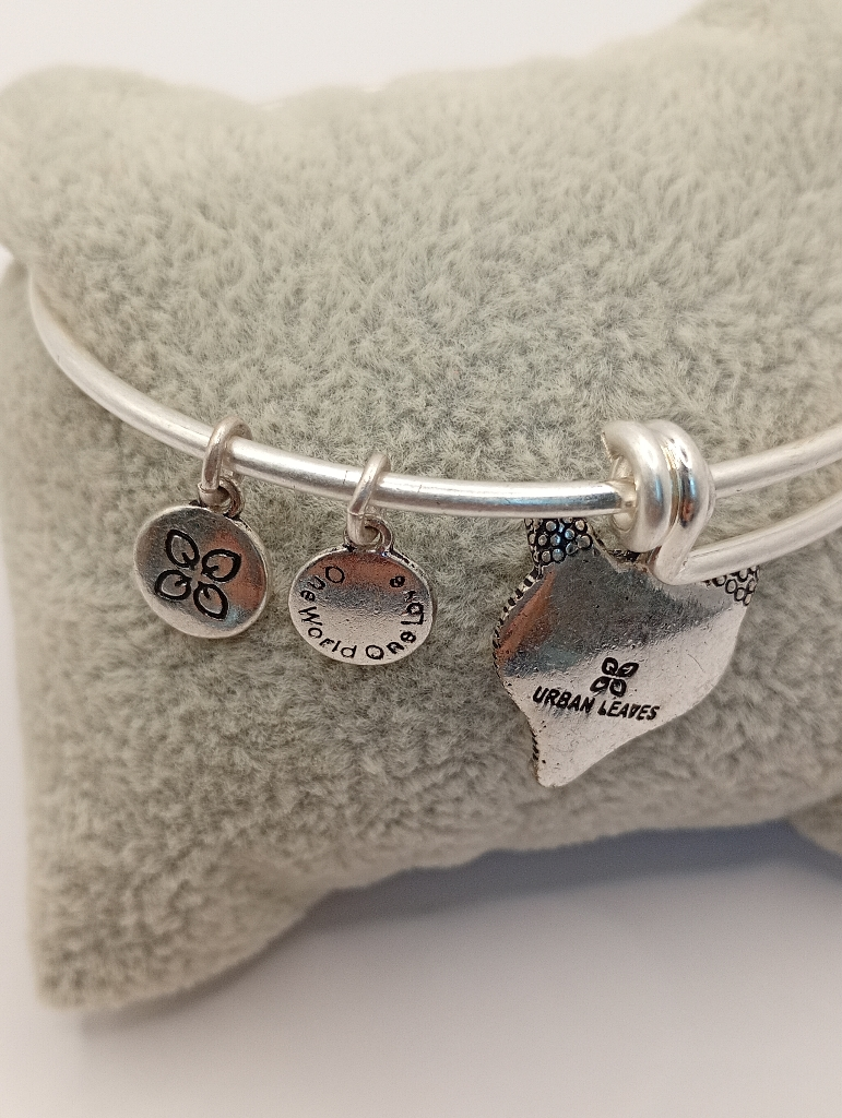 Urban Leaves ULNA002VS Bracelet Charm, Bangle Silver Metal Bangle Pandamask Vintage Silver Unisex - Image 6