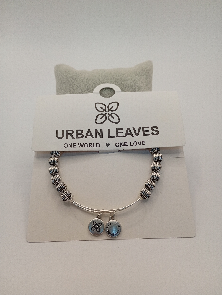 Urban Leaves ULBD002VS Bracelet Bangle Silver Metal Bangle Bohemian Beads Silver Women - Image 1