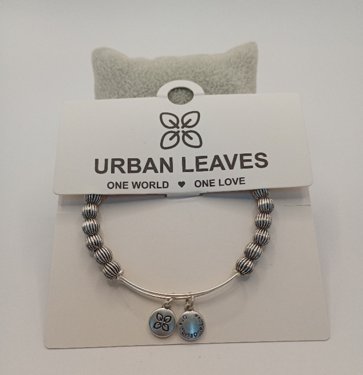 Urban Leaves ULBD002VS Bracelet Bangle Silver Metal Bangle Bohemian Beads Silver Women - Image 1