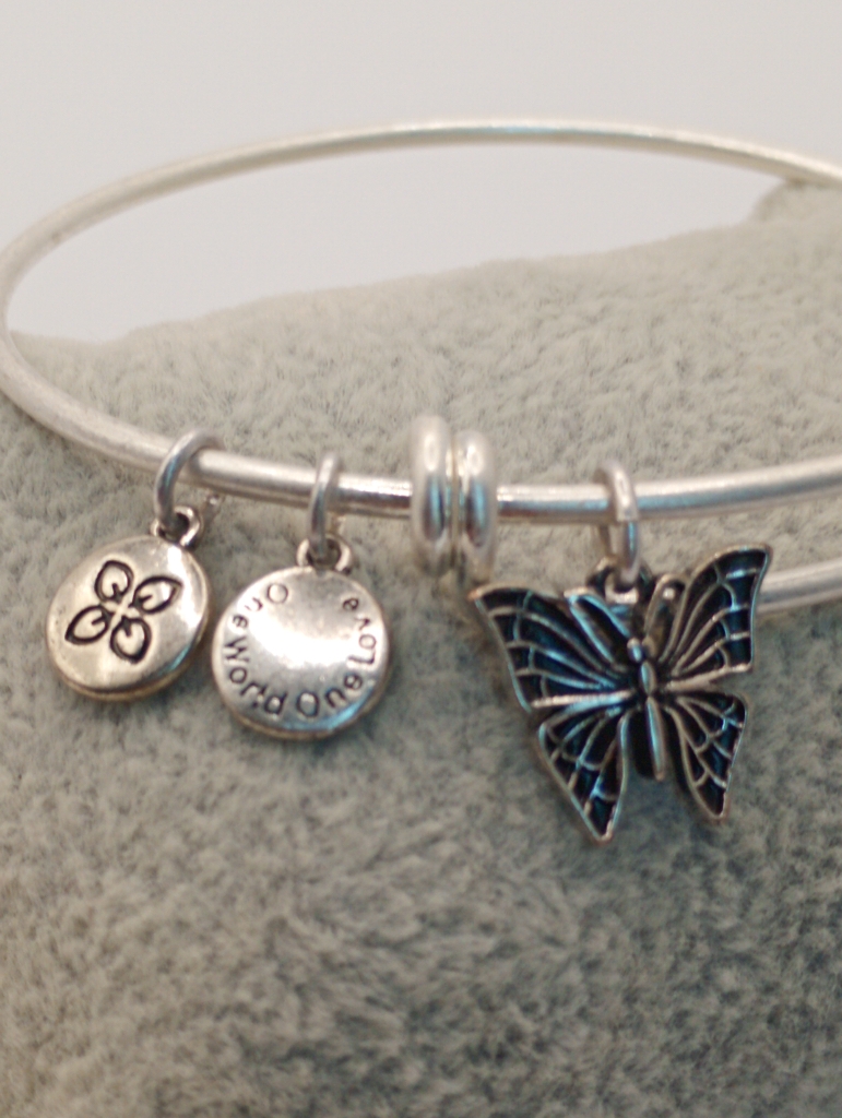 Urban Leaves JLNA003VS Bracelet Bangle Silver Metal Bangle Butterfly Vintage Silver Women - Image 2