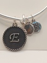 Urban Leaves ULIN005VS Bracelet Charm Bangle Silver Metal Bangle Letter E Vintage Silver Women - Image 2