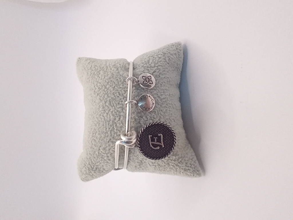 Urban Leaves ULIN005VS Bracelet Charm Bangle Silver Metal Bangle Letter E Vintage Silver Women - Image 3