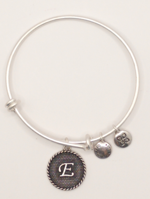 Urban Leaves ULIN005VS Bracelet Charm Bangle Silver Metal Bangle Letter E Vintage Silver Women - Image 5