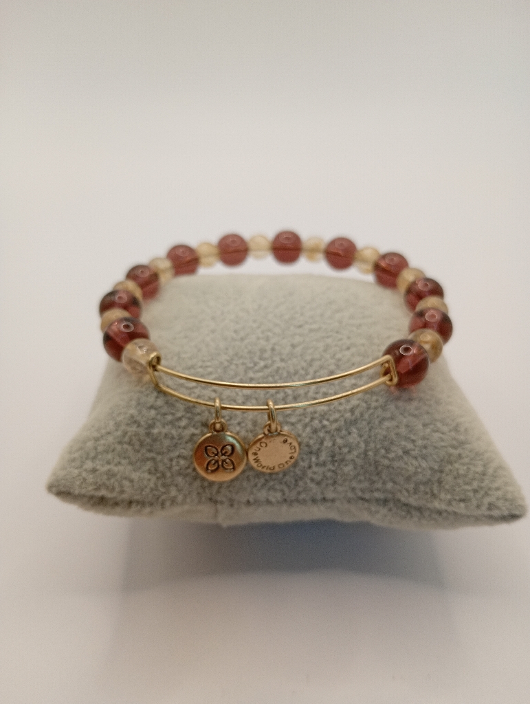 Urban Leaves ULBD001VG Bracelet Bangle Gold Metal Bangle Purple Pearls Vintage Gold Women - Image 3