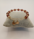 Urban Leaves ULBD001VG Bracelet Bangle Gold Metal Bangle Purple Pearls Vintage Gold Women - Image 3