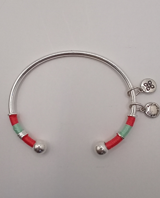 URBAN LEAVES ULBO003VS Bracelet Charm Silver Metal, Fabric Bangle Gypsy Silver Women - Image 1