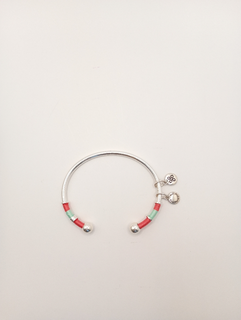 URBAN LEAVES ULBO003VS Bracelet Charm Silver Metal, Fabric Bangle Gypsy Silver Women - Image 2