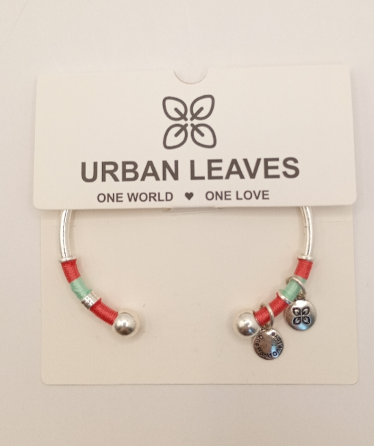 URBAN LEAVES ULBO003VS Bracelet Charm Silver Metal, Fabric Bangle Gypsy Silver Women - Image 5