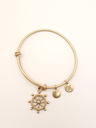 Urban Leaves ULOC001VG Bracelet Charm Gold Metal Bangle Steering Wheel Gold Vintage Woman - Image 1