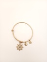 Urban Leaves ULOC001VG Bracelet Charm Gold Metal Bangle Steering Wheel Gold Vintage Woman - Image 1