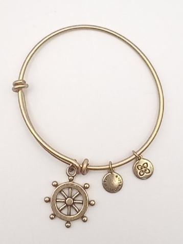Urban Leaves ULOC001VG Bracelet Charm Gold Metal Bangle Steering Wheel Gold Vintage Woman - Image 2