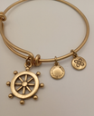 Urban Leaves ULOC001VG Bracelet Charm Gold Metal Bangle Steering Wheel Gold Vintage Woman - Image 3