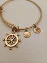 Urban Leaves ULOC001VG Bracelet Charm Gold Metal Bangle Steering Wheel Gold Vintage Woman - Image 3