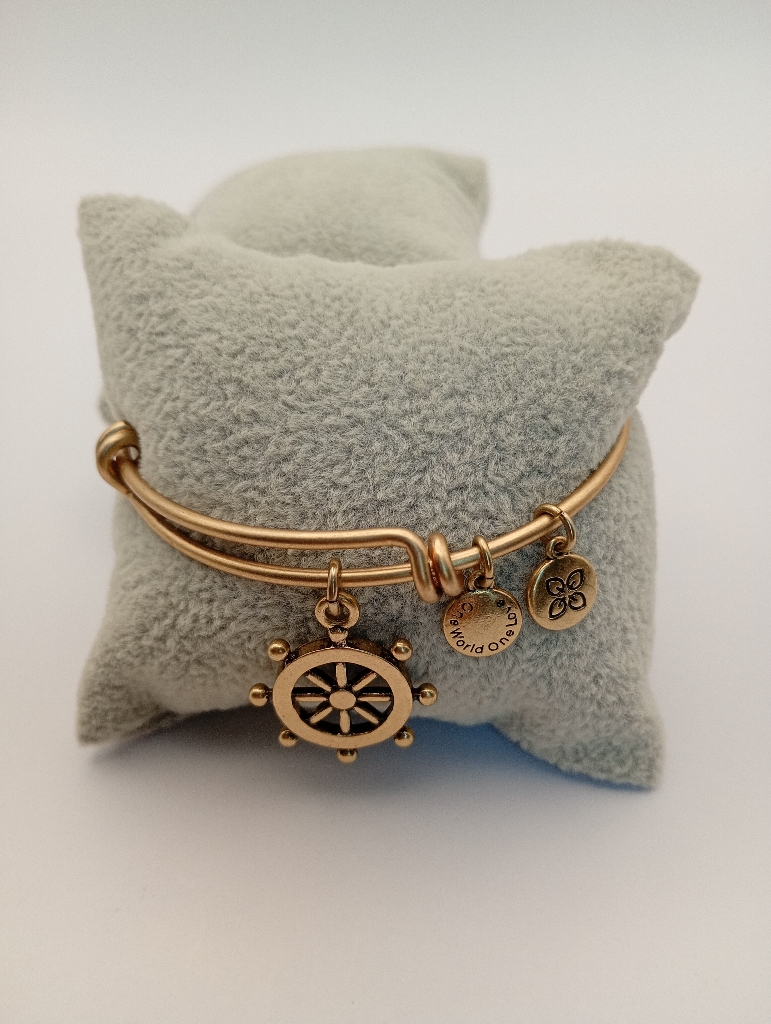 Urban Leaves ULOC001VG Bracelet Charm Gold Metal Bangle Steering Wheel Gold Vintage Woman - Image 4