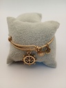 Urban Leaves ULOC001VG Bracelet Charm Gold Metal Bangle Steering Wheel Gold Vintage Woman - Image 4