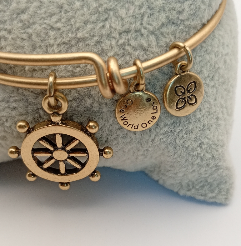 Urban Leaves ULOC001VG Bracelet Charm Gold Metal Bangle Steering Wheel Gold Vintage Woman - Image 5