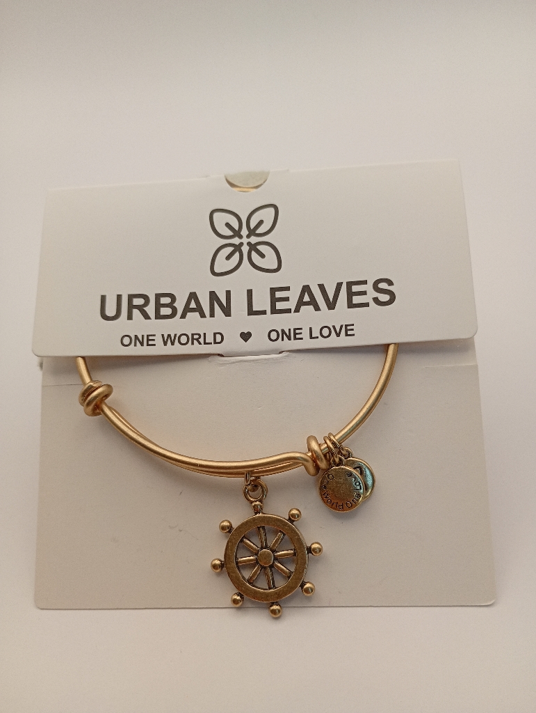 Urban Leaves ULOC001VG Bracelet Charm Gold Metal Bangle Steering Wheel Gold Vintage Woman - Image 6