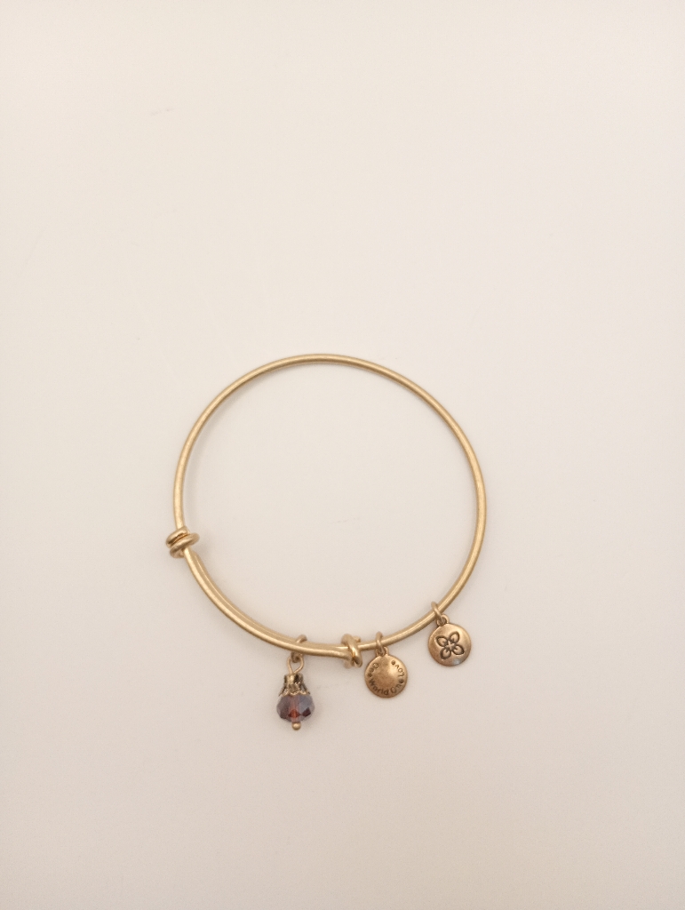 Urban Leaves ULGE006VG Bracelet Charm Gold Metal Bangle Pink Drop Vintage Gold Women - Image 1