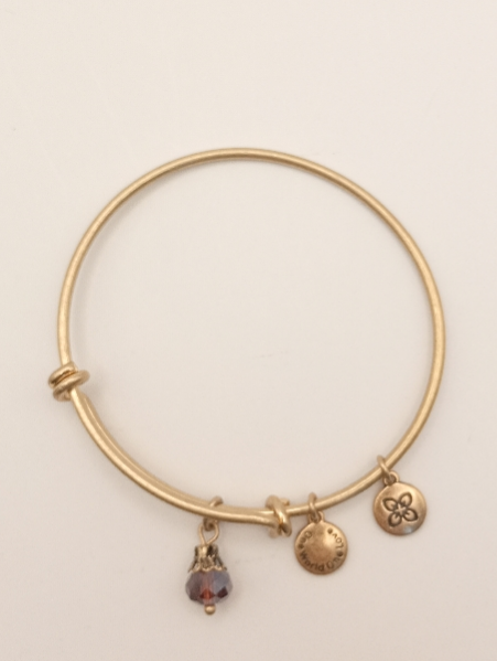 Urban Leaves ULGE006VG Bracelet Charm Gold Metal Bangle Pink Drop Vintage Gold Women - Image 1