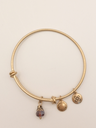 Urban Leaves ULGE006VG Bracelet Charm Gold Metal Bangle Pink Drop Vintage Gold Women - Image 1